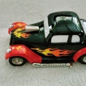 Flame Design Toy Car with Red and Black Finish